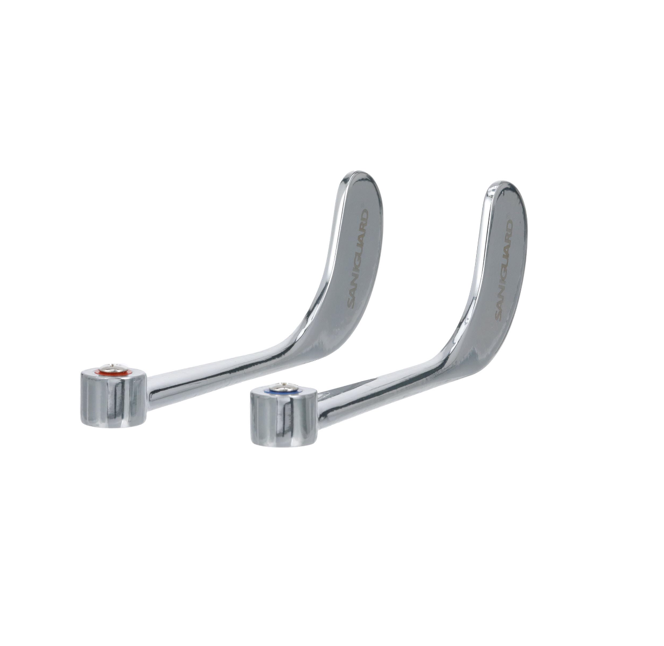 Encore® Wrist Blade Handles, Universal, 6", Chrome Plated, Includes: Indicators & Screws (Pair), ADA
