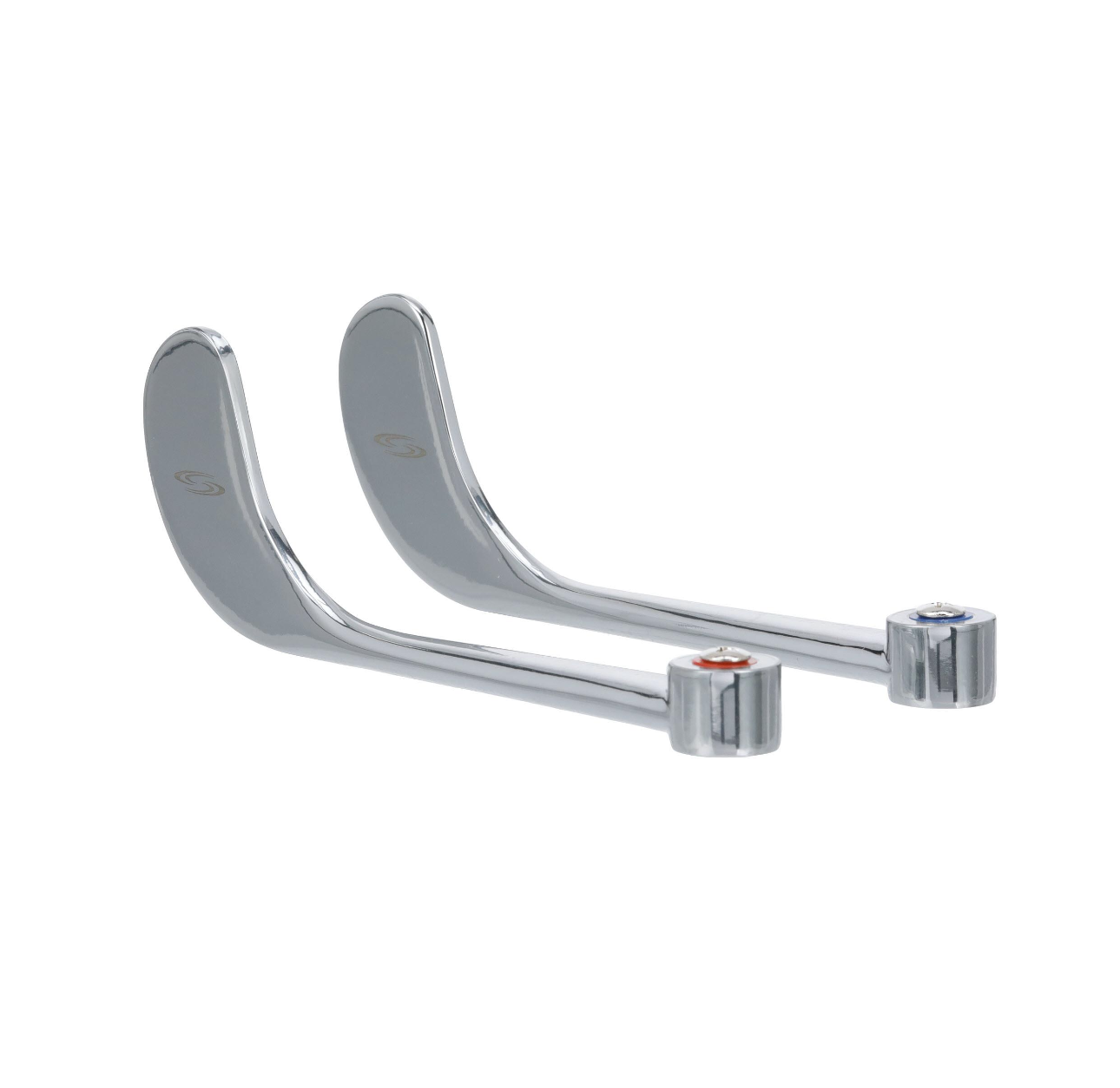 Encore® Wrist Blade Handles, Universal, 6", Chrome Plated, Includes: Indicators & Screws (Pair), ADA