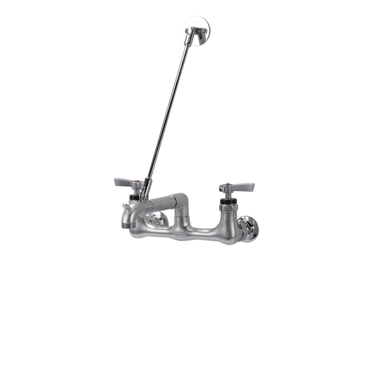 Encore® 8" OC Wall Mount Service Sink Faucet with Vacuum Breaker and Wall Support Bracket