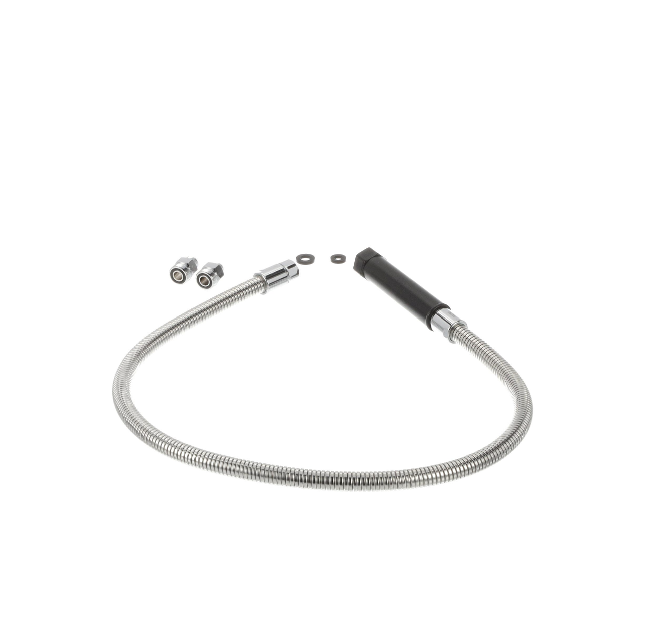 Encore® Commercial Duty 60" Stainless Steel Pre-Rinse Hose with Grip & Universal Adapter