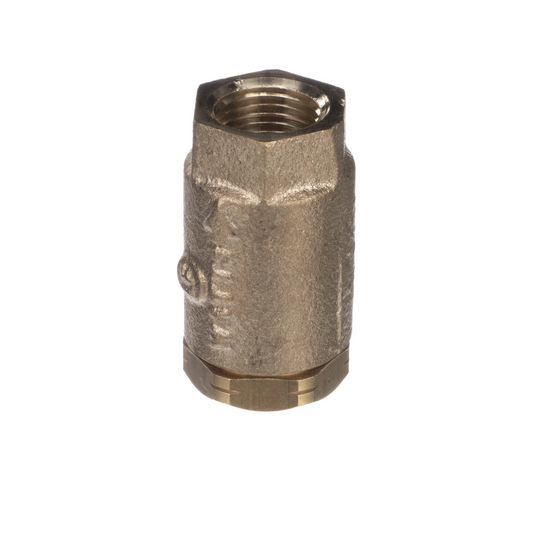 Check Valve, Solid Brass, 1/2" NPT, (for water use only)