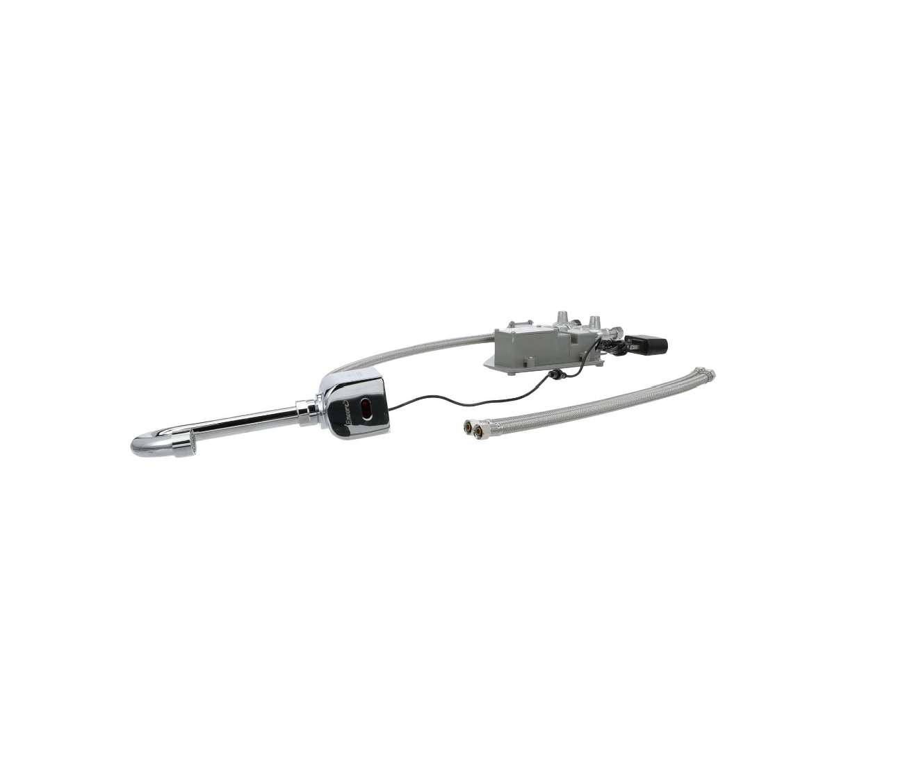 Intelli-Flo EZ Electronic Wall Mount Faucet AC Power 3-1/2" Gooseneck Spout with Manual Mixing Valve and 1.5 gpm Laminar Flow Vandal Resistant
