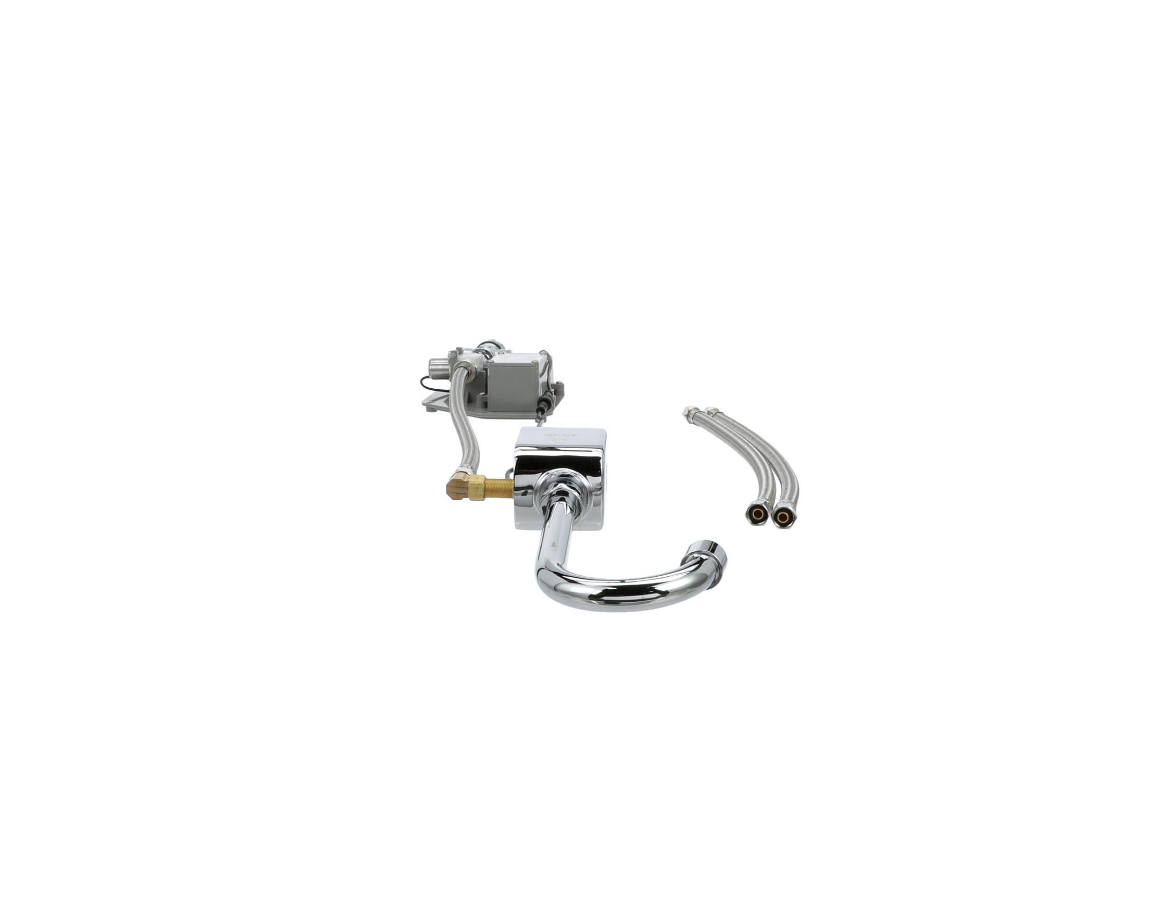 Intelli-Flo EZ Electronic Wall Mount Faucet 3-1/2" Gooseneck Spout with Thermostatic Mixing Valve and 1.5 gpm Laminar Flow