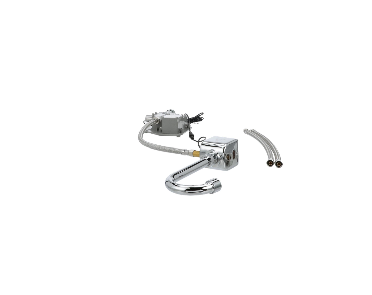 Intelli-Flo EZ Electronic Wall Mount Faucet 3-1/2" Gooseneck Spout with Thermostatic Mixing Valve and 1.5 gpm Laminar Flow