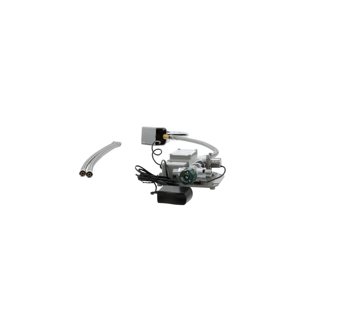 Intelli-Flo EZ Electronic Wall Mount Faucet 6" Gooseneck Spout AC Powered with Thermostatic Mixing Valve