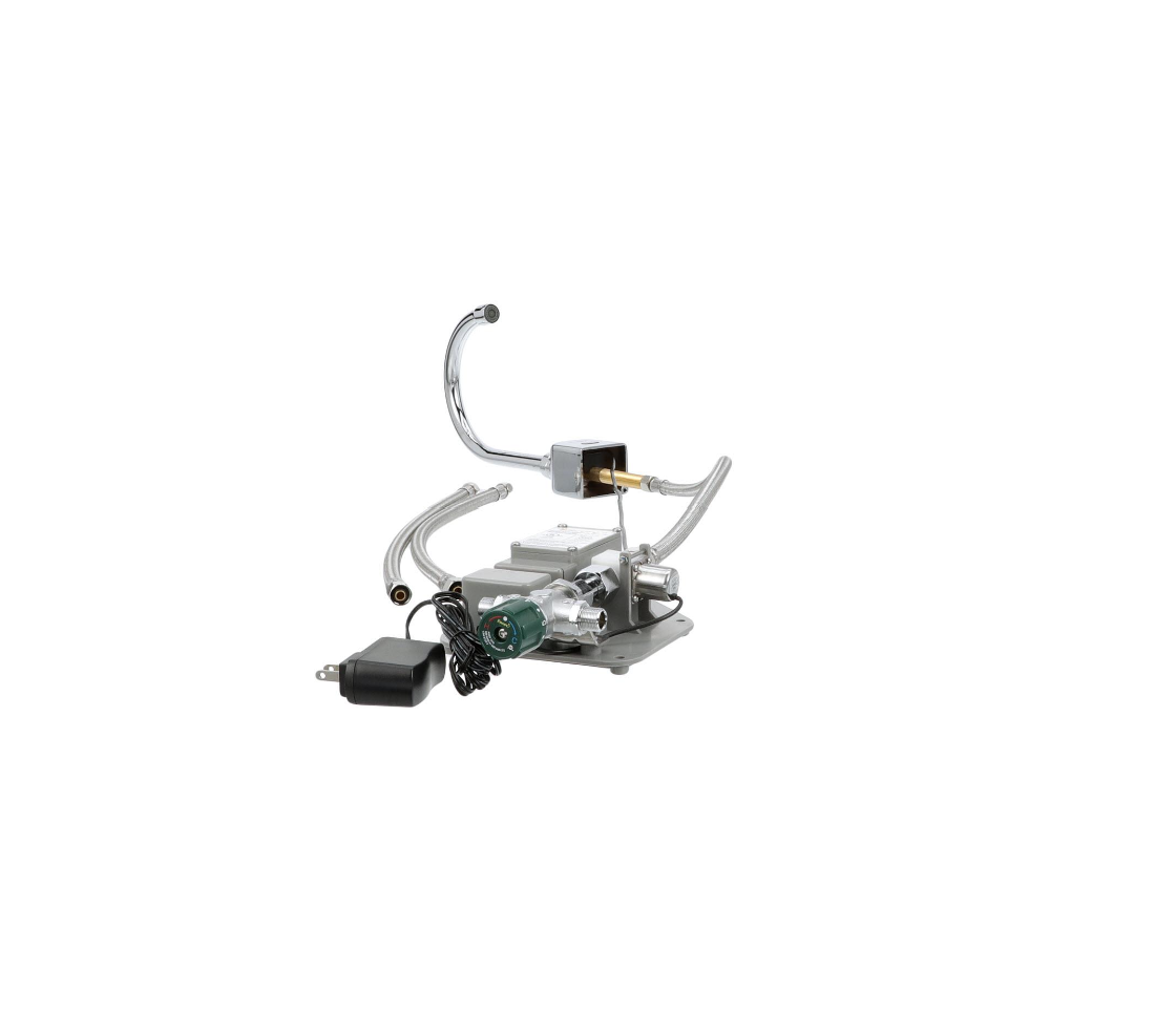Intelli-Flo EZ Electronic Deck Mount Faucet 6-1/2" Gooseneck Spout AC Powered with Thermostatic Mixing Valve and 1.5 gpm Laminar Flow