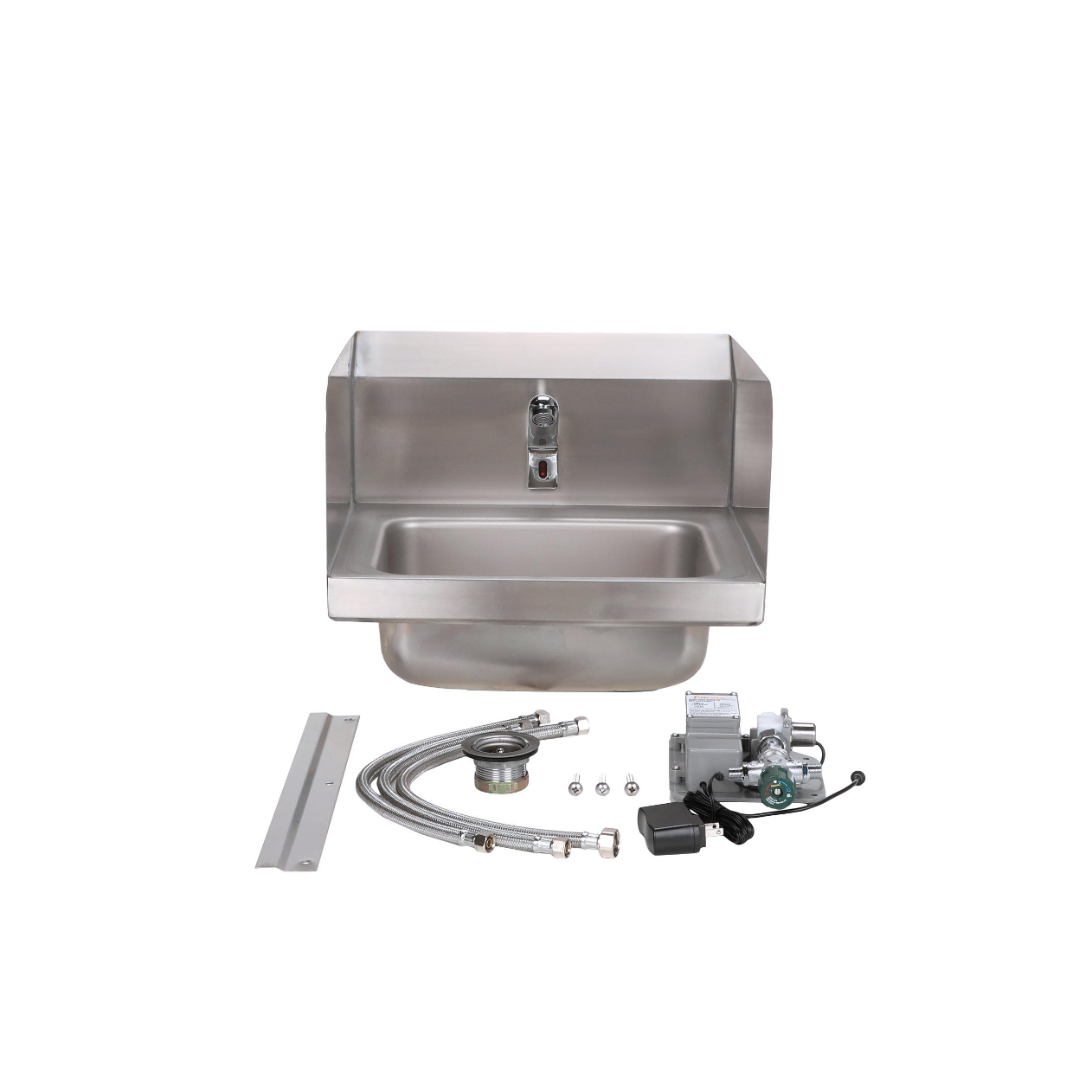 Intelli-Flo EZ Electronic Hand Wash Station with Side Splashes, AC Power, Thermostatic Mixing Valve and 1.5 gpm Laminar Flow