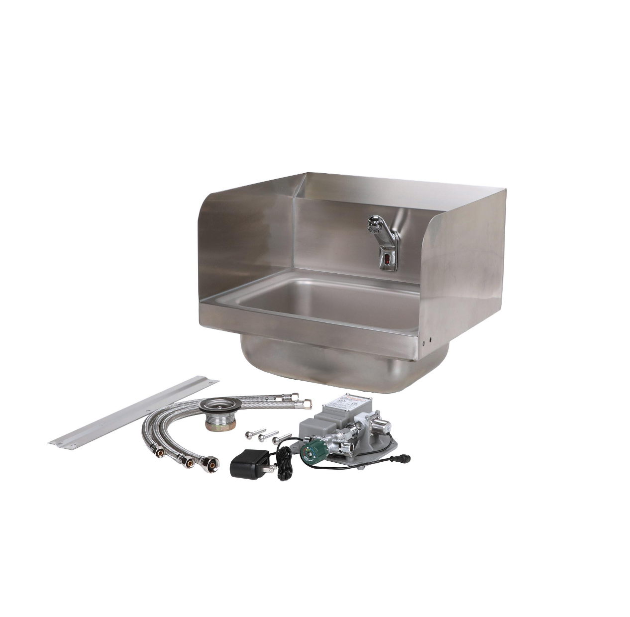 Intelli-Flo EZ Electronic Hand Wash Station with Side Splashes, AC Power, Thermostatic Mixing Valve and 1.5 gpm Laminar Flow