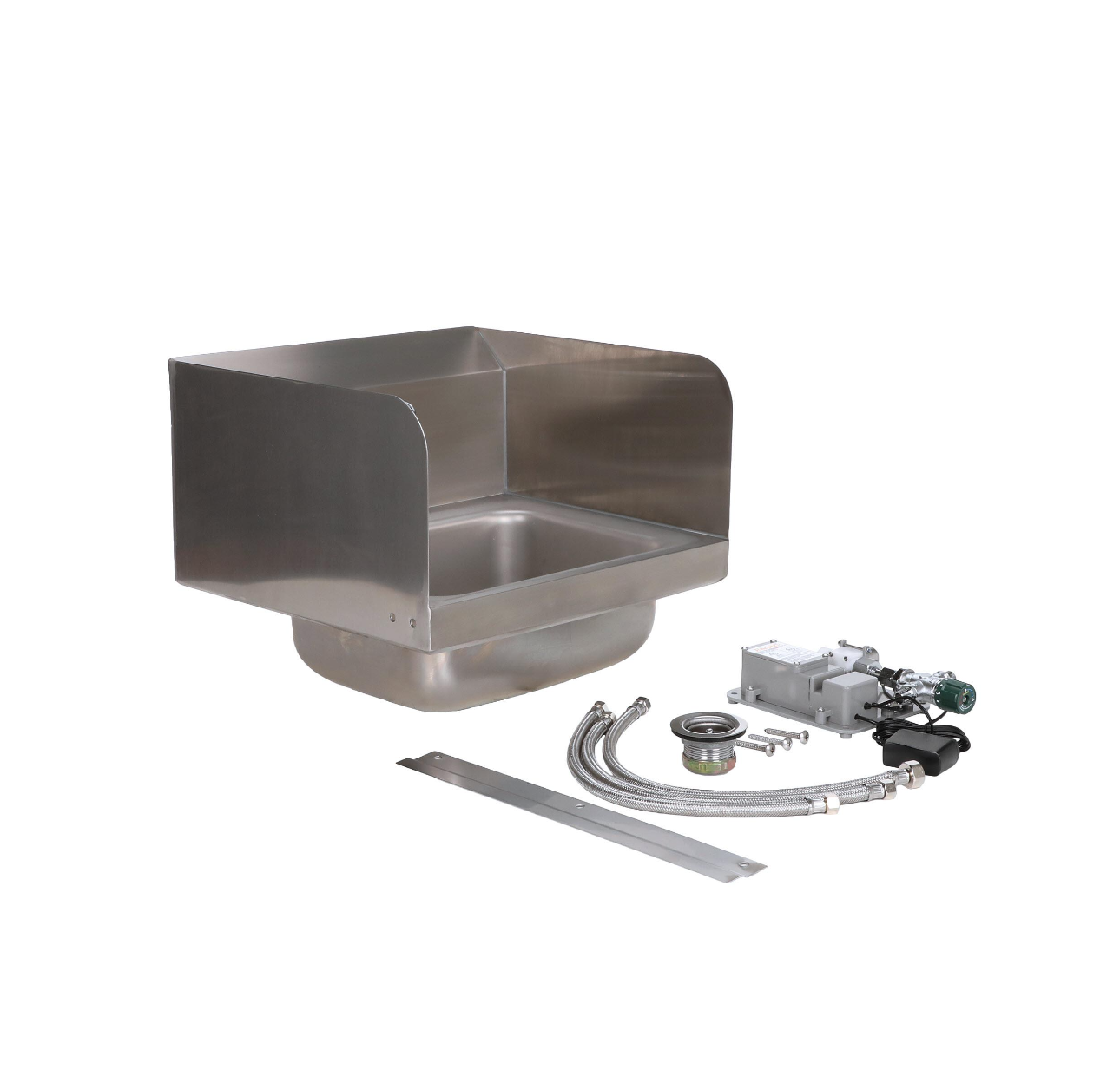 Intelli-Flo EZ Electronic Hand Wash Station with Side Splashes, AC Power, Thermostatic Mixing Valve and 1.5 gpm Laminar Flow
