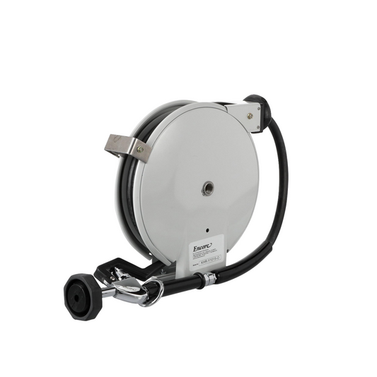 Encore® Hose Reel with 15 ft. Hose, Open Powder Coated Reel Assembly, 3/8" NPT Inlet and 3.3 gpm Spray Valve