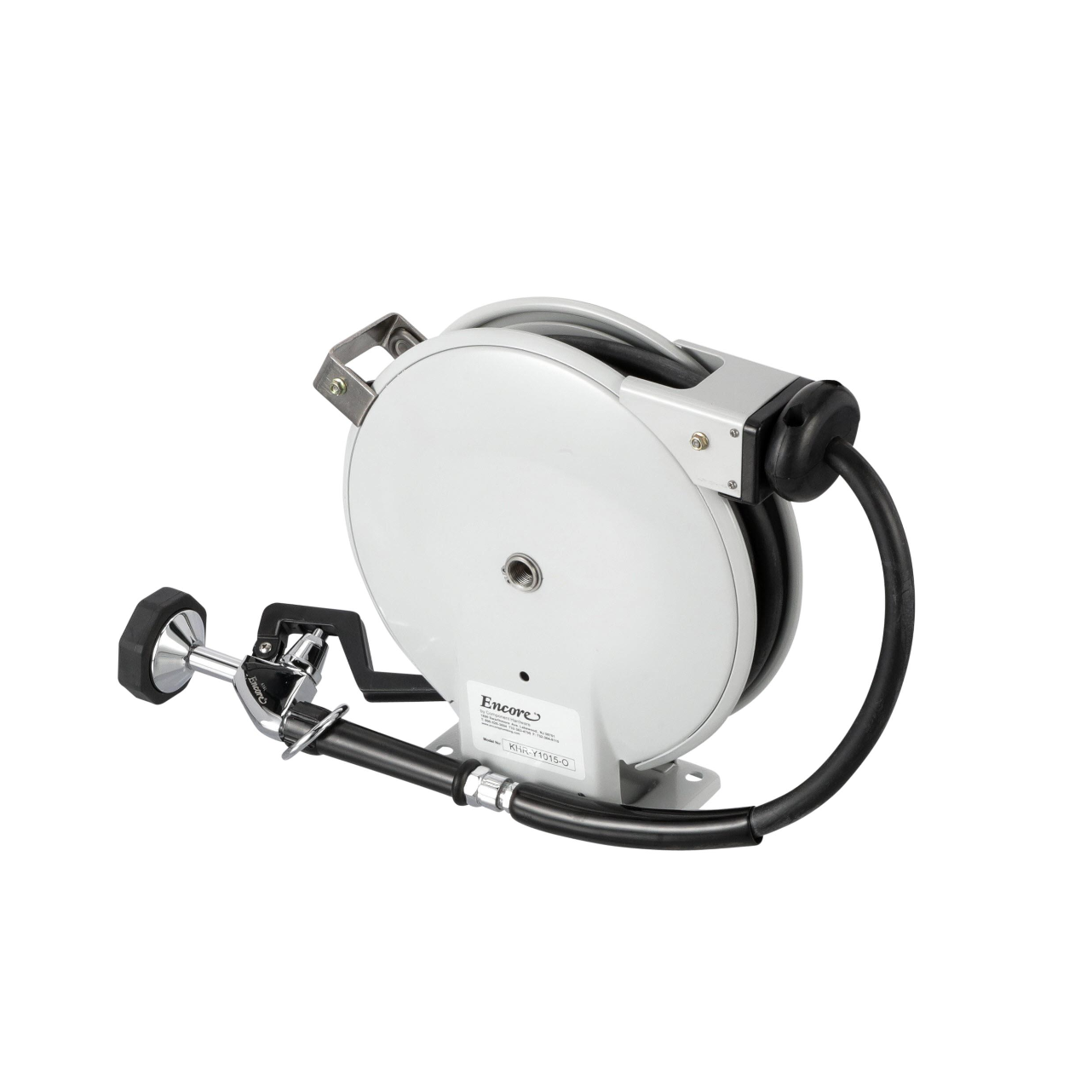 Encore® Hose Reel with 15 ft. Hose, Open Powder Coated Reel Assembly, 3/8" NPT Inlet and 3.3 gpm Spray Valve