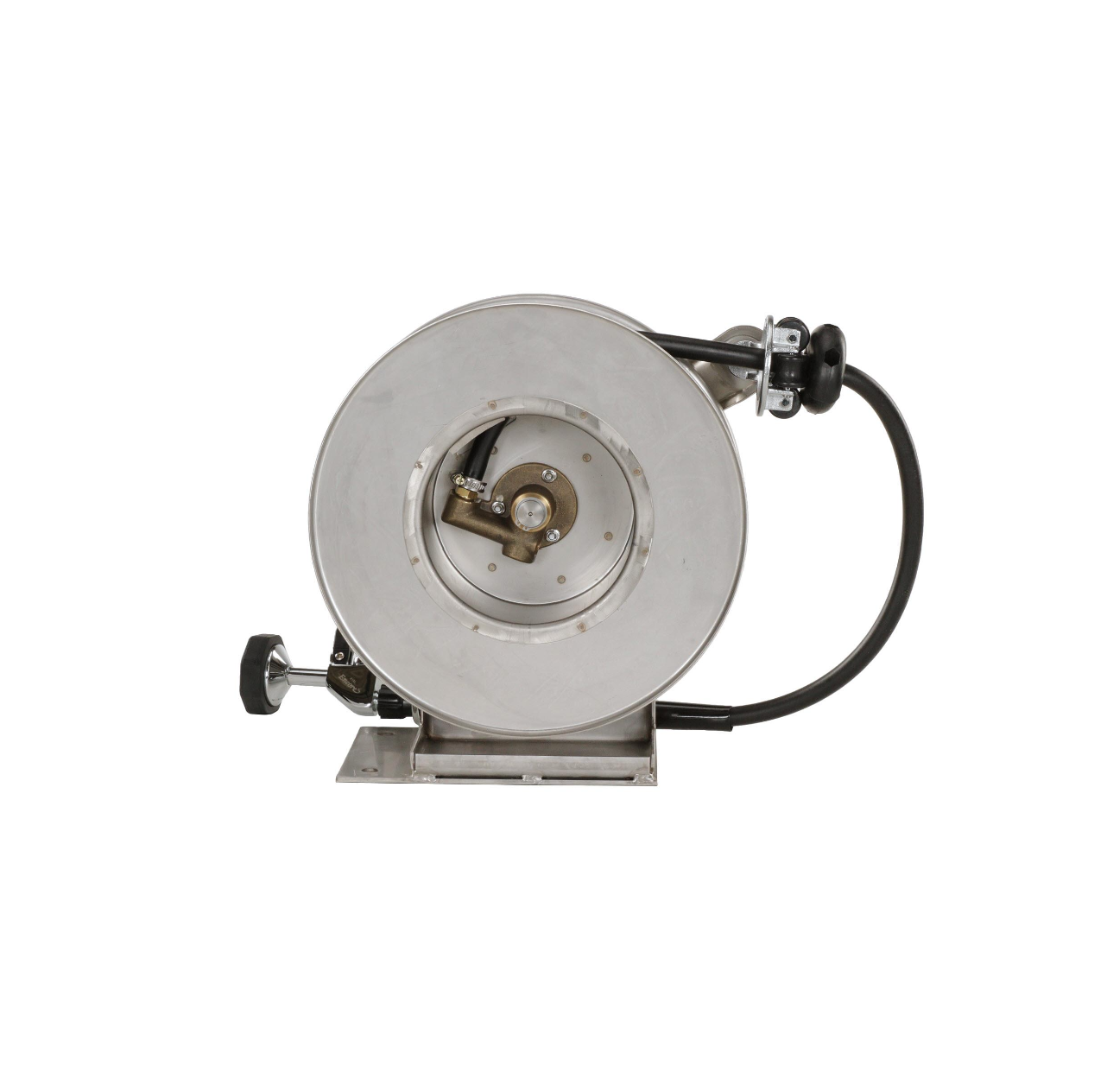 Encore® Hose Reel with 30 ft. Hose, Open Stainless Steel Reel Assembly, 3/8" NPT Inlet and 3.3 gpm Spray Valve