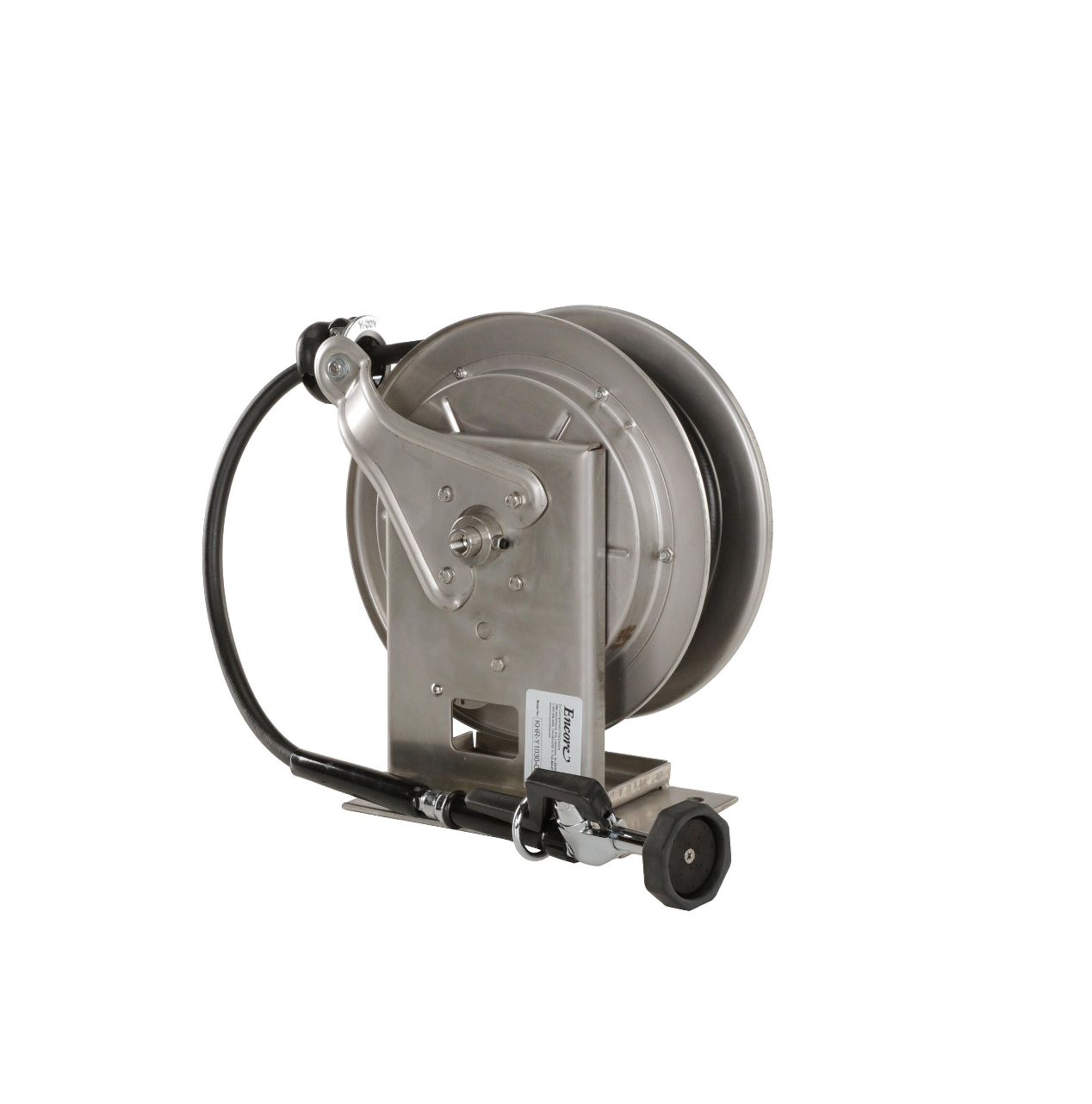 Encore® Hose Reel with 30 ft. Hose, Open Stainless Steel Reel Assembly, 3/8" NPT Inlet and 3.3 gpm Spray Valve
