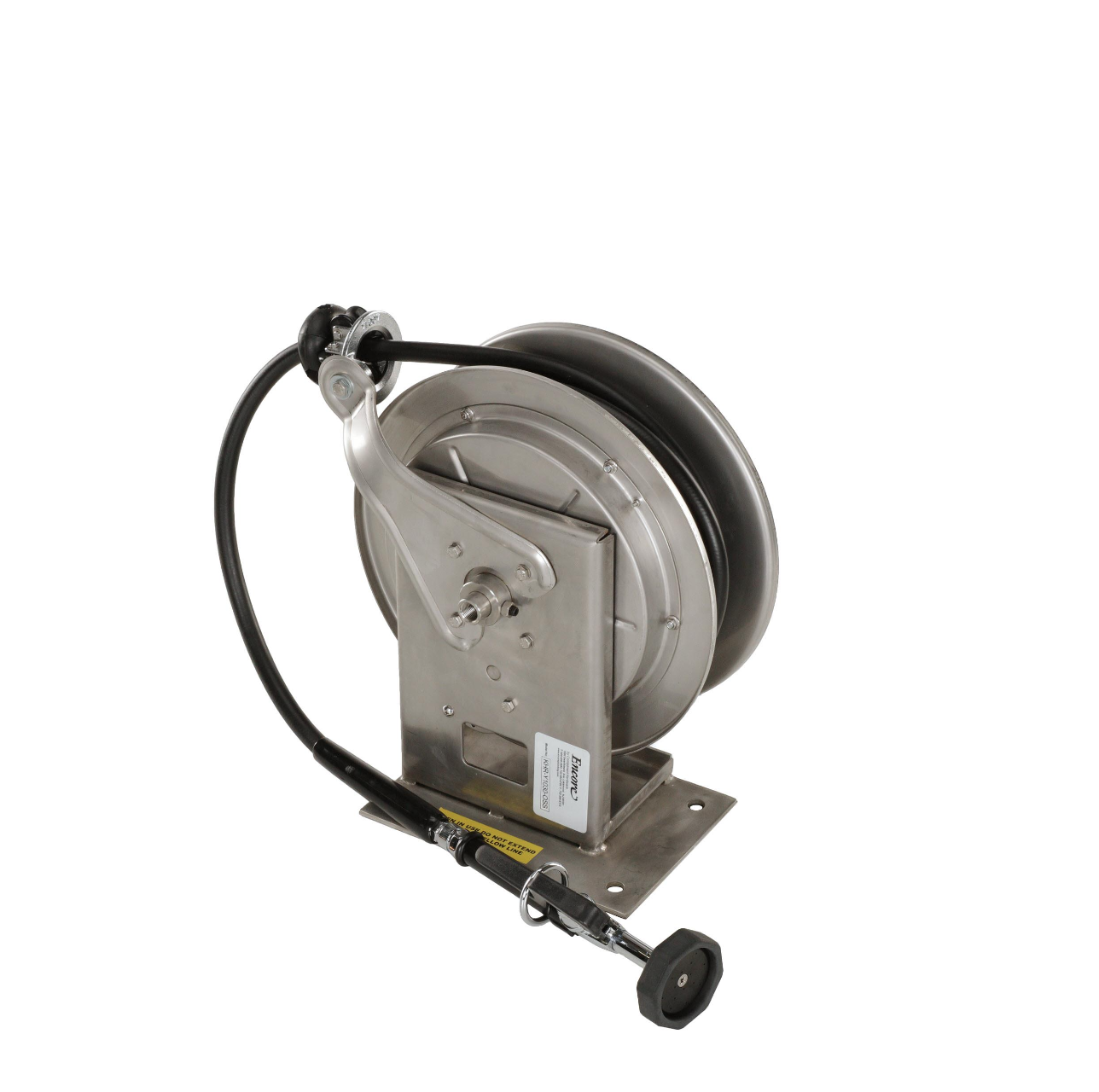 Encore® Hose Reel with 30 ft. Hose, Open Stainless Steel Reel Assembly, 3/8" NPT Inlet and 3.3 gpm Spray Valve