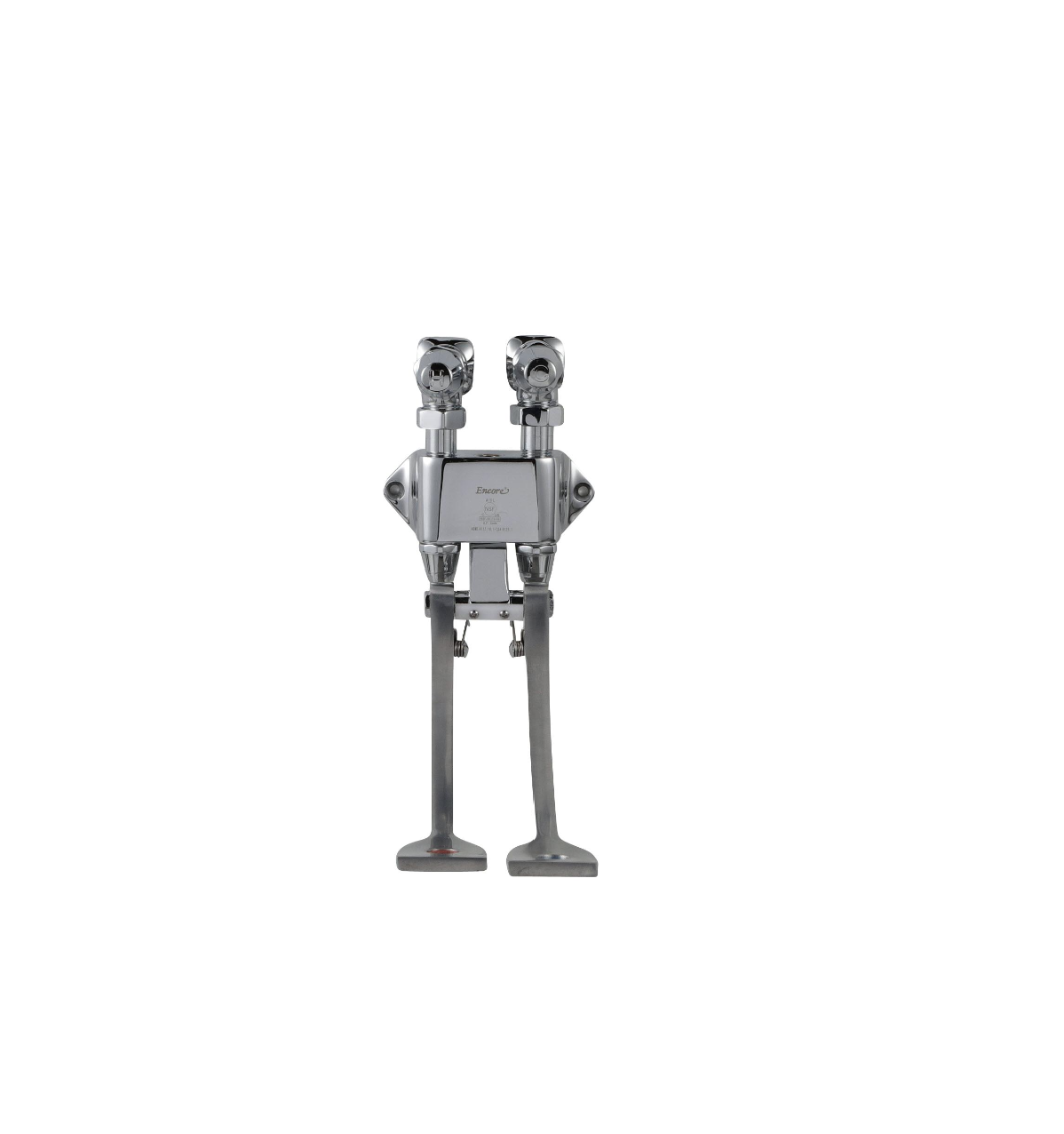 Pedal Valve Box with Dual Lever Operation, Self Closing Valves, Extended Pedals, Locking Stops and Wall Mount
