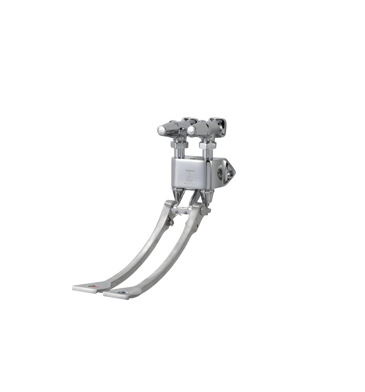 Pedal Valve Box with Dual Lever Operation, Self Closing Valves, Extended Pedals, Locking Stops and Wall Mount