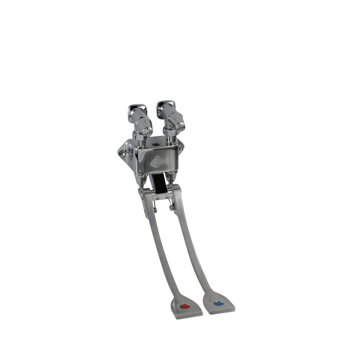 Pedal Valve Box with Dual Lever Operation, Self Closing Valves, Extended Pedals, Locking Stops and Wall Mount