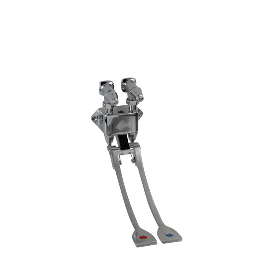 Pedal Valve Box with Dual Lever Operation, Self Closing Valves, Extended Pedals, Locking Stops and Wall Mount