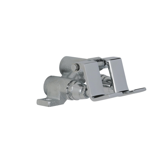Encore® Foot Valve with Dual Pedal and Rough Chrome Valve Body