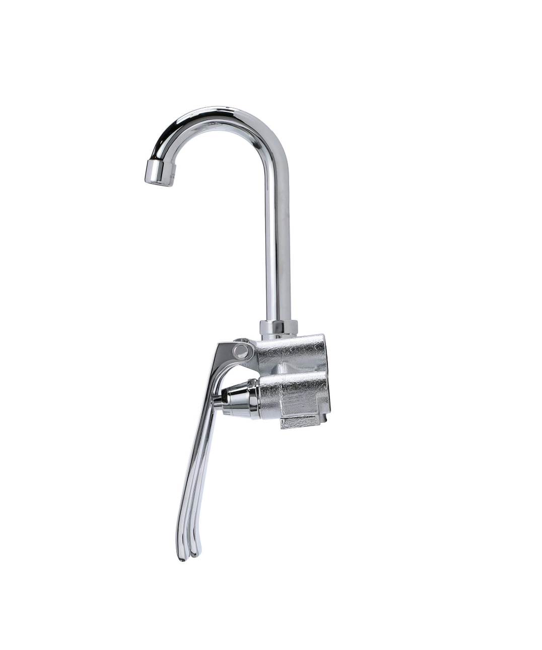 Encore® Knee Valve with Dual Pedal and Rough Chrome Valve Body, Includes 3-1/2" Swivel Gooseneck Spout