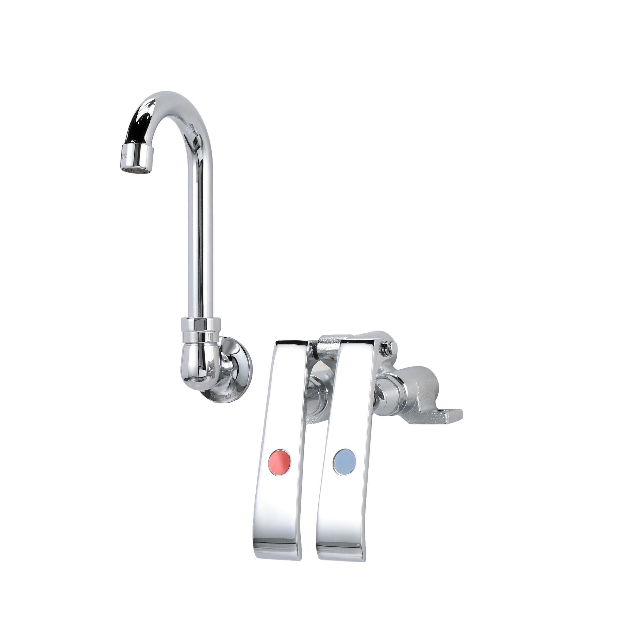 Encore® Knee Valve with Dual Pedal and Rough Chrome Valve Body, Includes 3-1/2" Swivel Gooseneck Spout