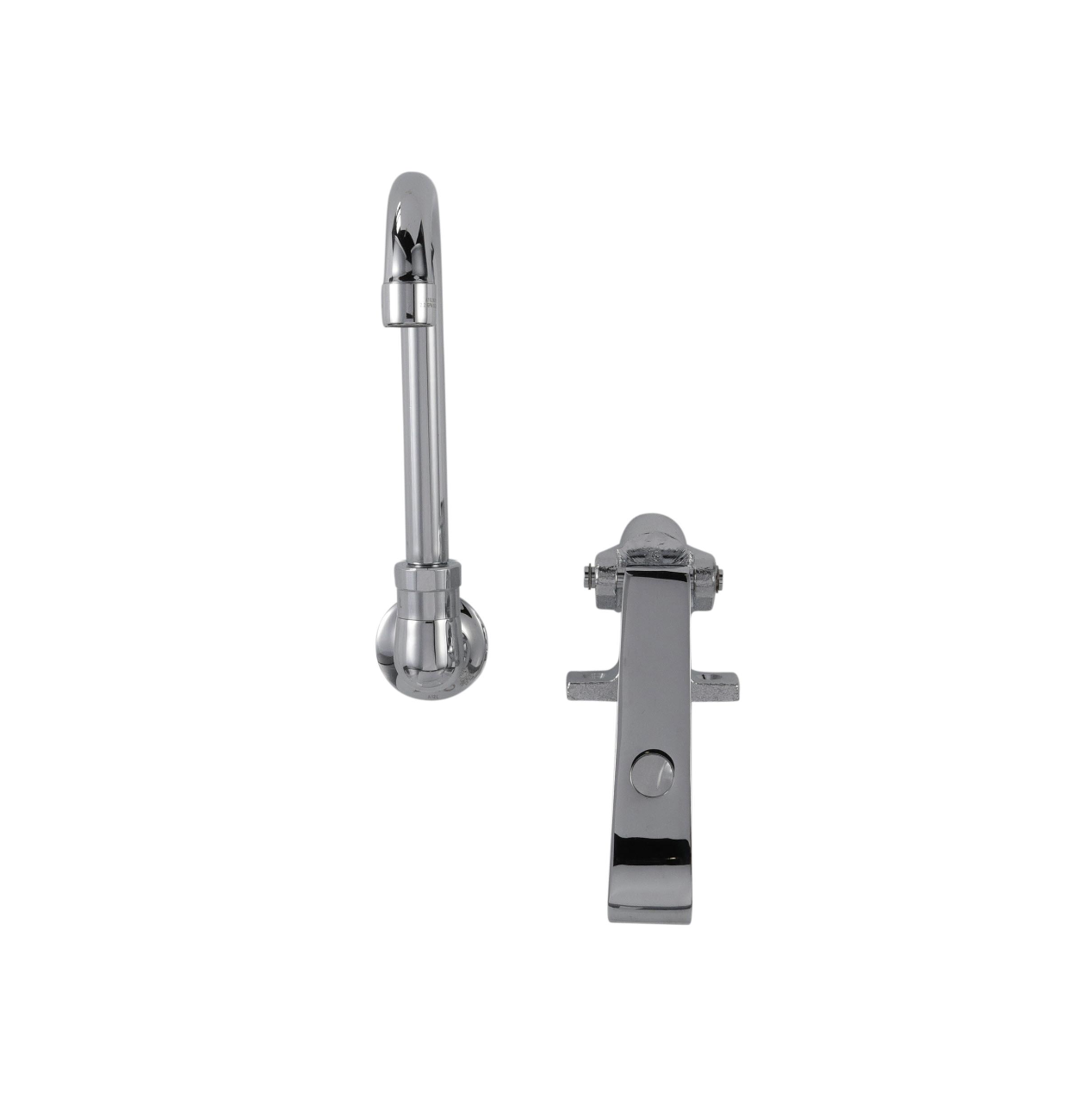 Encore® Knee Valve with Single Pedal and Rough Chrome Valve Body, Includes 3-1/2" Rigid Gooseneck Spout