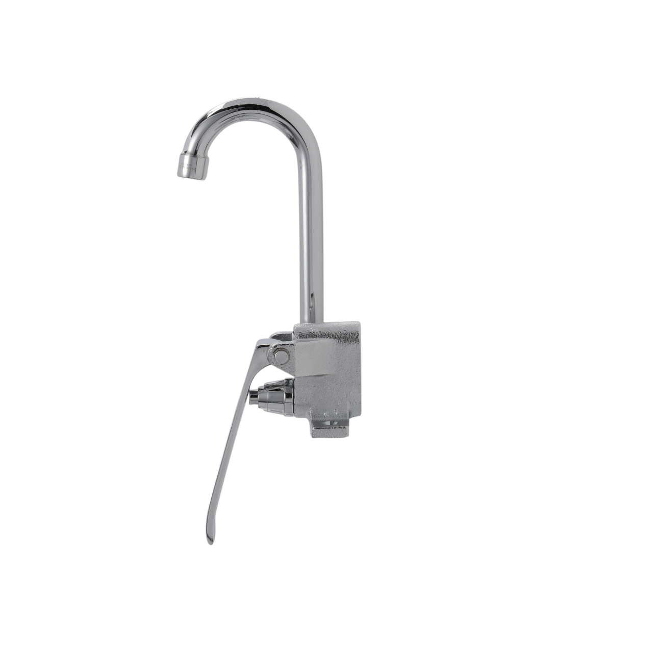 Encore® Knee Valve with Single Pedal and Rough Chrome Valve Body, Includes 3-1/2" Rigid Gooseneck Spout