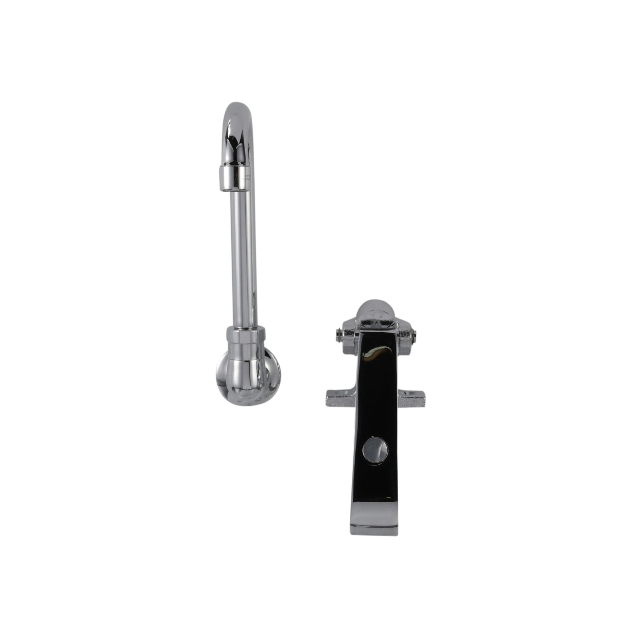 Encore® Knee Valve with Single Pedal and Rough Chrome Valve Body, Includes 3-1/2" Rigid Gooseneck Spout