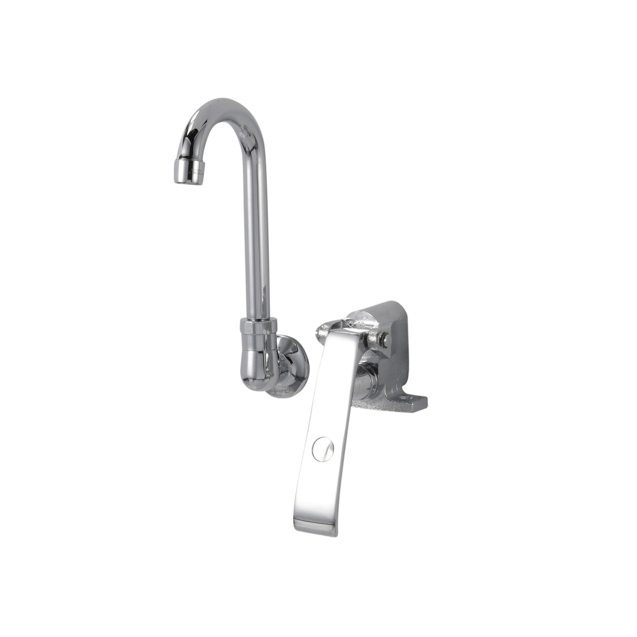 Encore® Knee Valve with Single Pedal and Rough Chrome Valve Body, Includes 3-1/2" Rigid Gooseneck Spout
