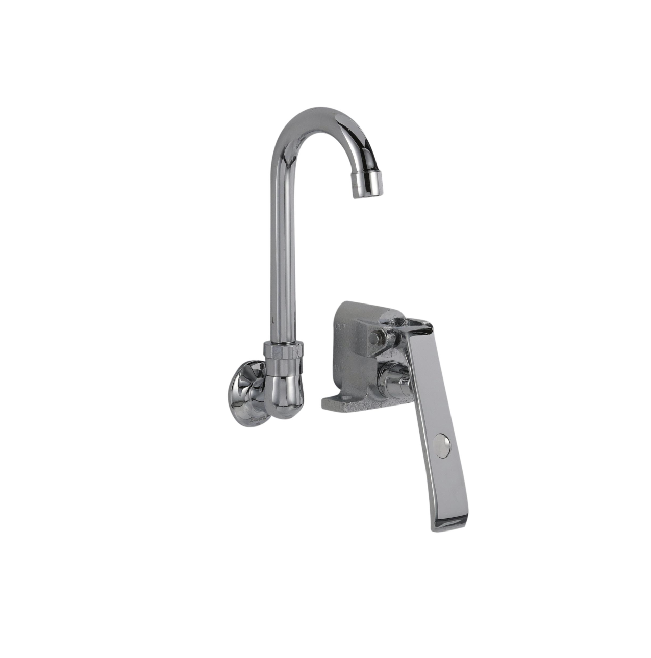 Encore® Knee Valve with Single Pedal and Rough Chrome Valve Body, Includes 3-1/2" Rigid Gooseneck Spout