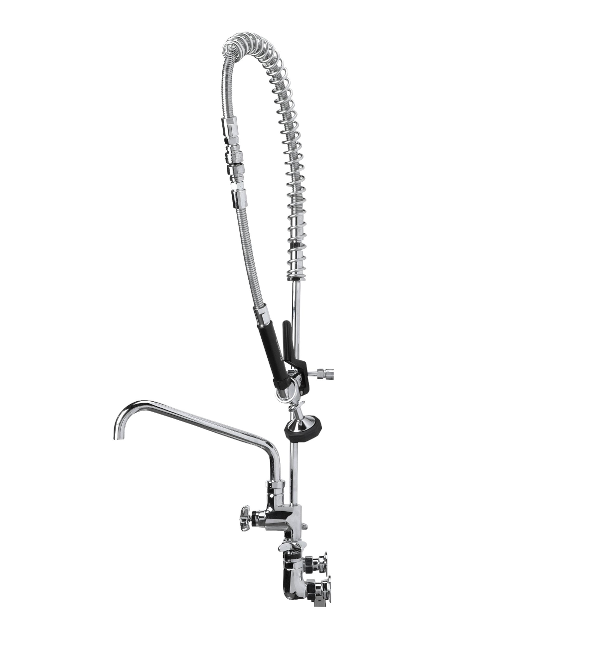 Encore® Quik-fil™ 8" OC Wall Mount 3/4" High Volume Pre-rinse with 12" Add on Faucet