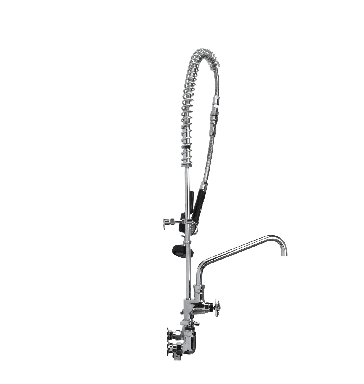 Encore® Quik-fil™ 8" OC Wall Mount 3/4" High Volume Pre-rinse with 12" Add on Faucet