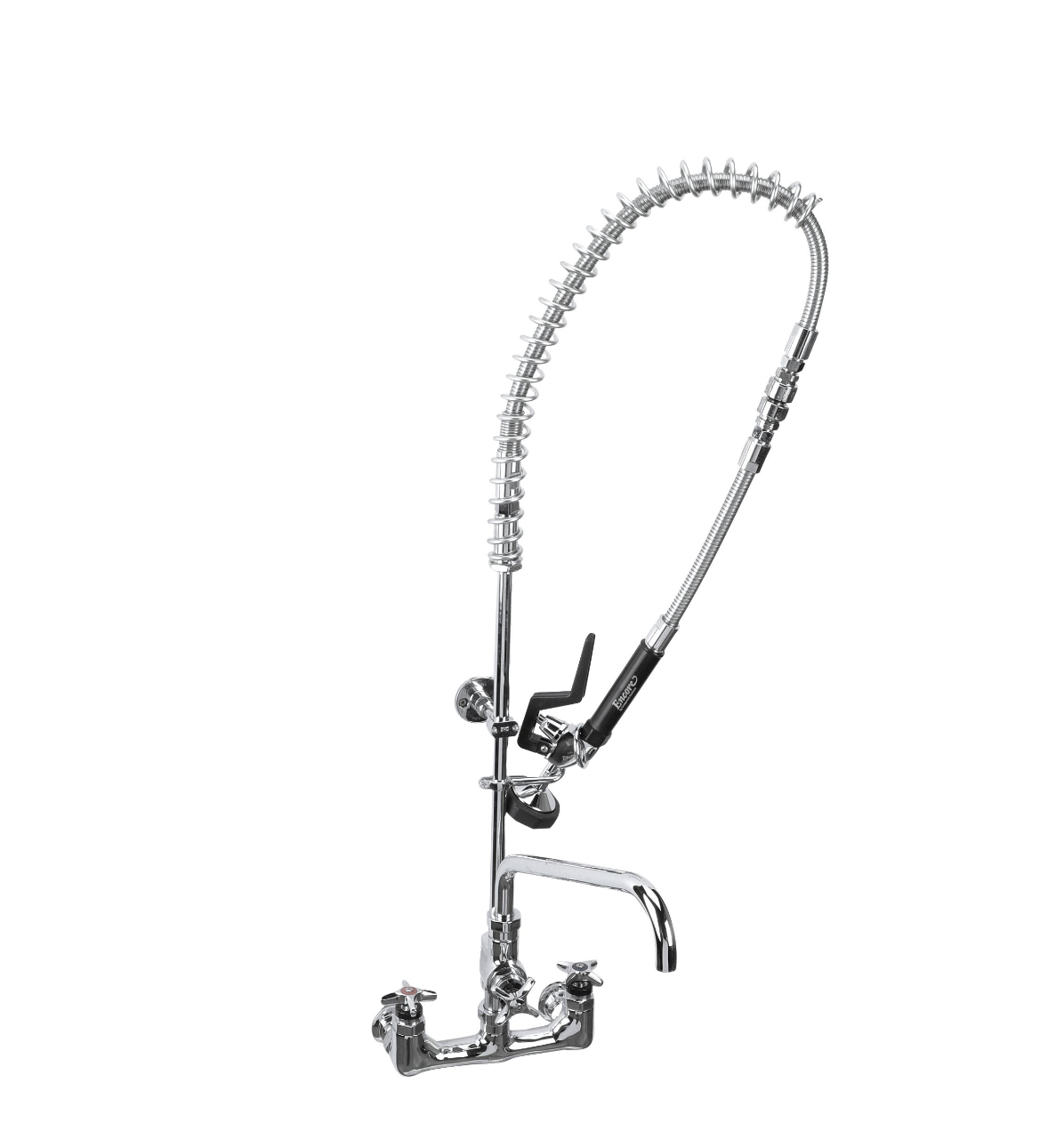 Encore® Quik-fil™ 8" OC Wall Mount 3/4" High Volume Pre-rinse with 12" Add on Faucet