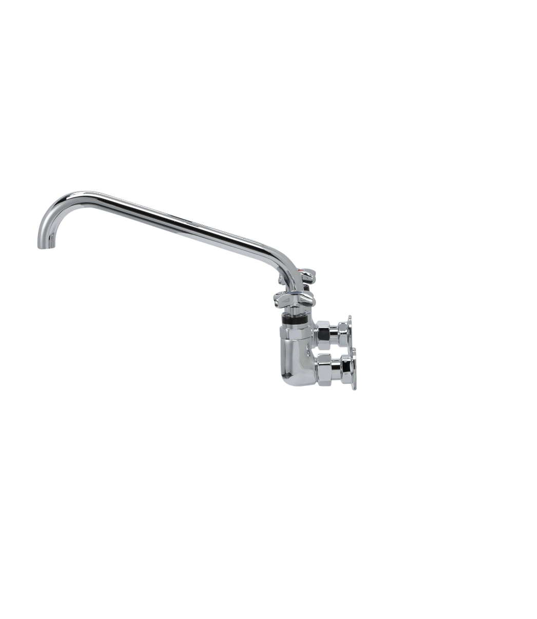 Encore® Quik-fil™ 8" OC Wall Mount 3/4" High Volume Faucet with Mounting Kit and 12" Spout