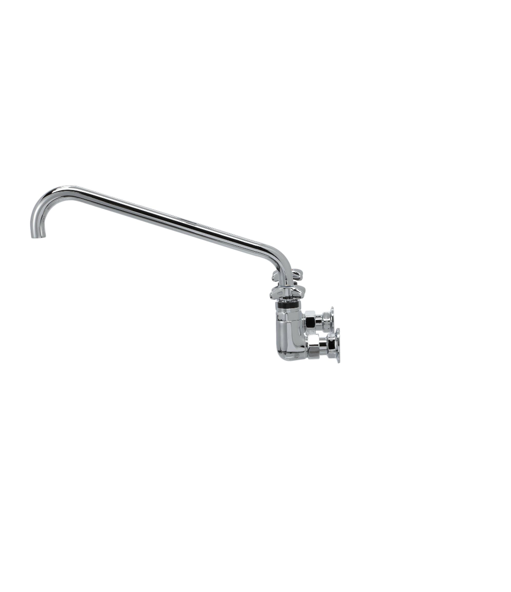 Encore® Quik-fil™ 8" OC Wall Mount 3/4" High Volume Faucet Lever Handles with 12" Spout