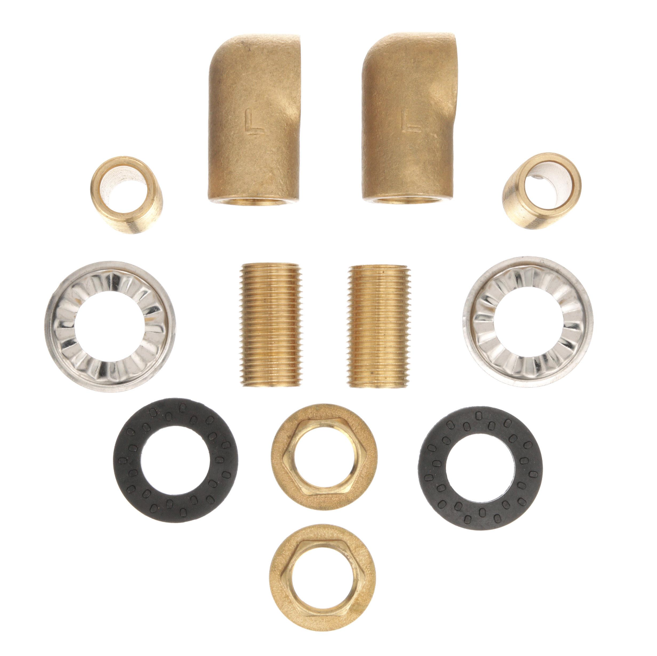 Wall Mount Faucet Mounting Kit for All 1/2" Wall or Splash Mount Faucets with Close Elbow and (2) Nipples