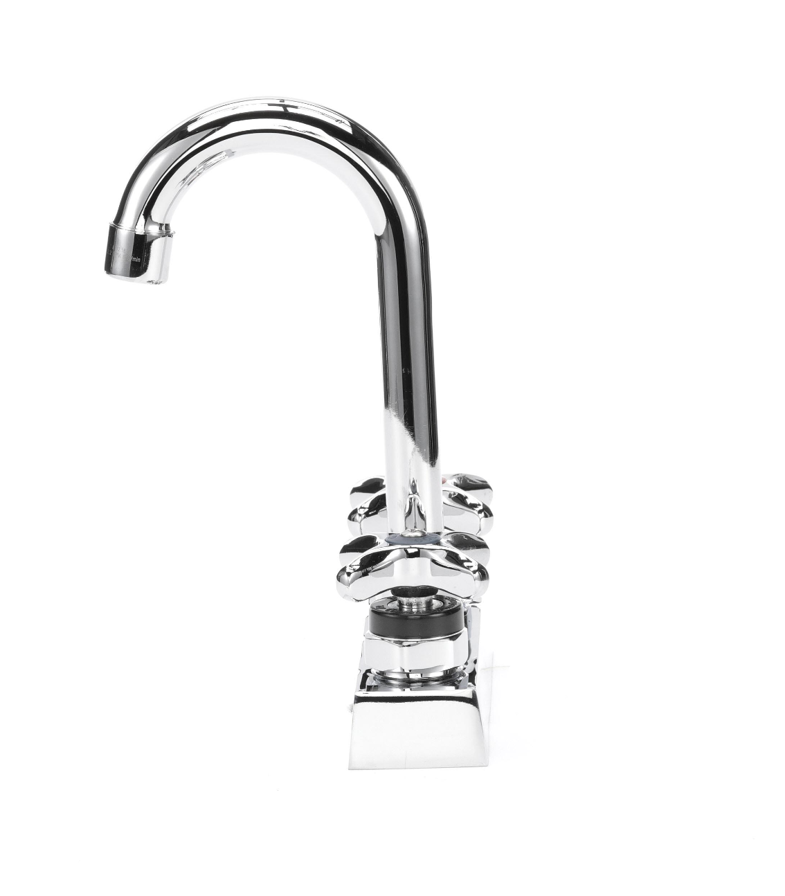 Encore 4" OC Deck Mount Faucet with 3-1/2" Swivel Gooseneck Spout and Cross Handles
