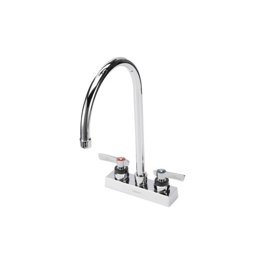Encore 4" OC Deck Mount Faucet with 8-1/2" Swivel Gooseneck Spout, Lever Handles