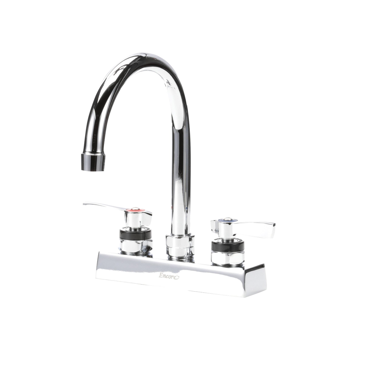 Encore 4" OC Deck Mount Faucet with 6-1/2" Rigid Gooseneck Spout