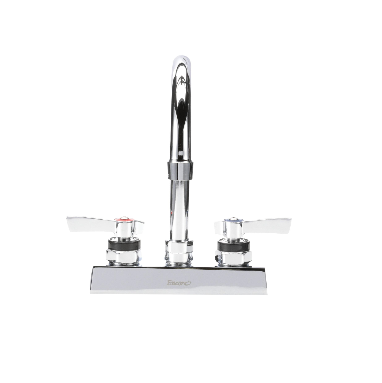 Encore 4" OC Deck Mount Faucet with 6-1/2" Rigid Gooseneck Spout