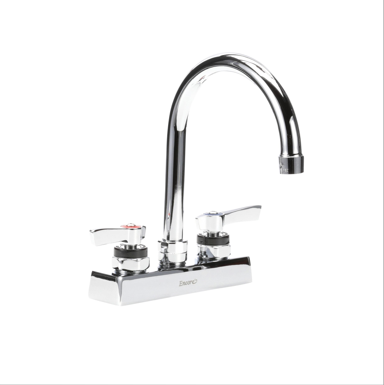 Encore 4" OC Deck Mount Faucet with 6-1/2" Rigid Gooseneck Spout