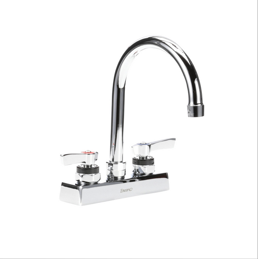 Encore 4" OC Deck Mount Faucet with 6-1/2" Rigid Gooseneck Spout