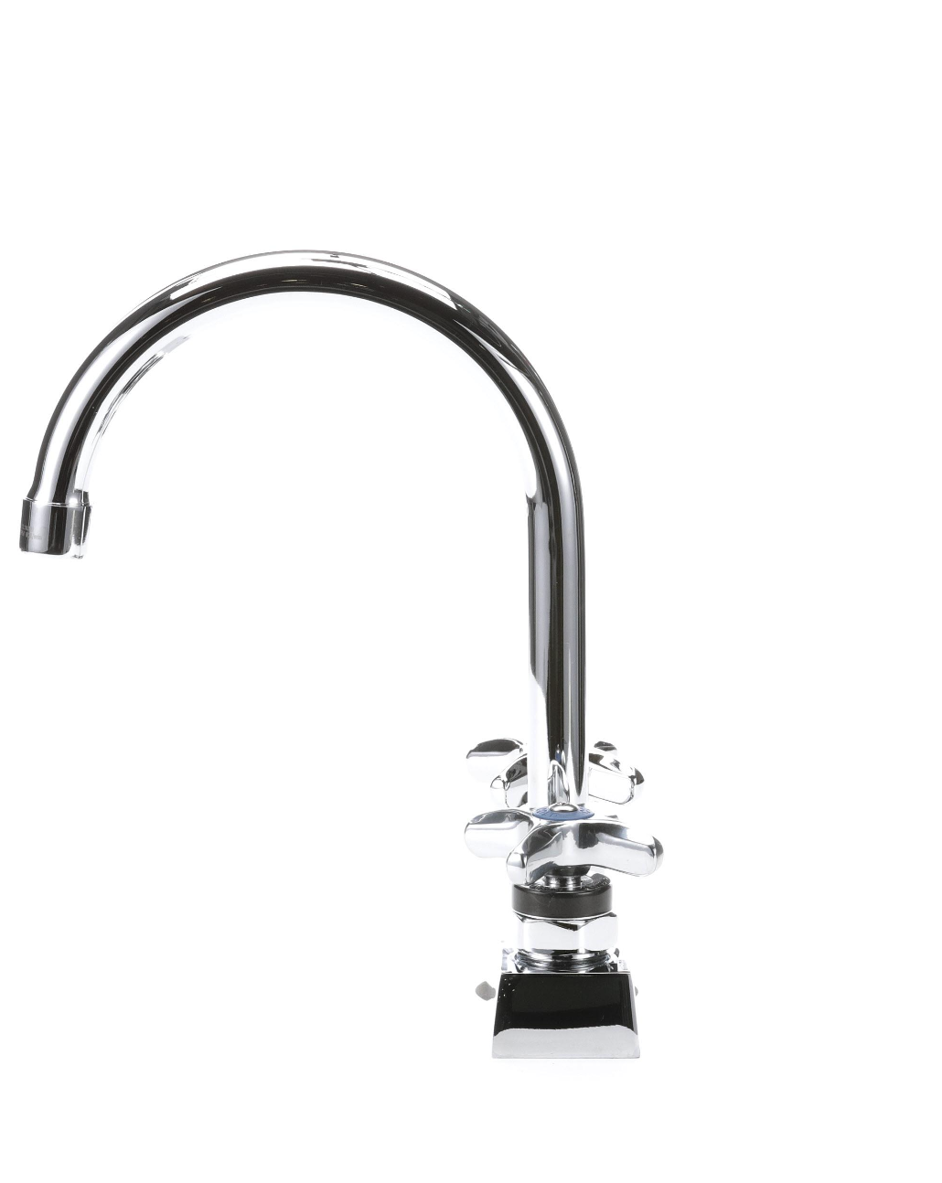 Encore 4" OC Deck Mount Faucet with 6-1/2" Swivel Gooseneck Spout with Cross Handles