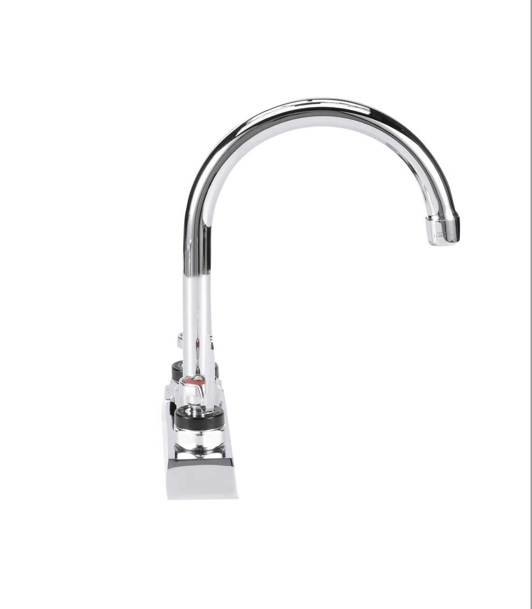 Encore 4" OC Deck Mount Faucet with 6-1/2" Swivel Gooseneck Spout and 4" Wrist Blade Handles