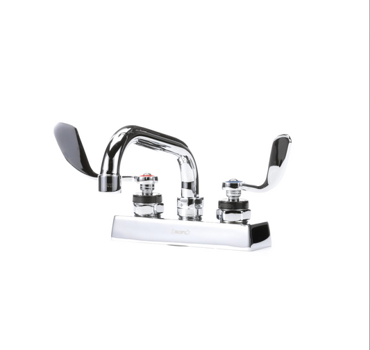 Encore 4" OC Deck Mount Faucet with 6" Swivel Spout and 4" Wrist Blade Handles
