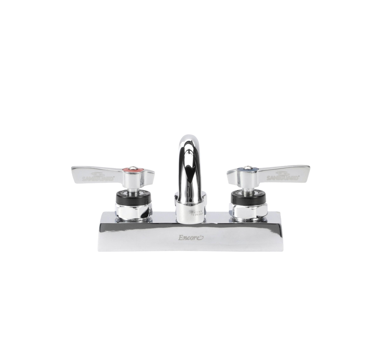 Encore 4" OC Deck Mount Faucet with 6" Swivel Spout and Lever Handles