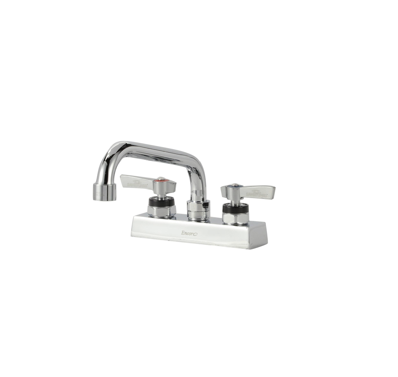 Encore 4" OC Deck Mount Faucet with 8" Swivel Spout and Lever Handles