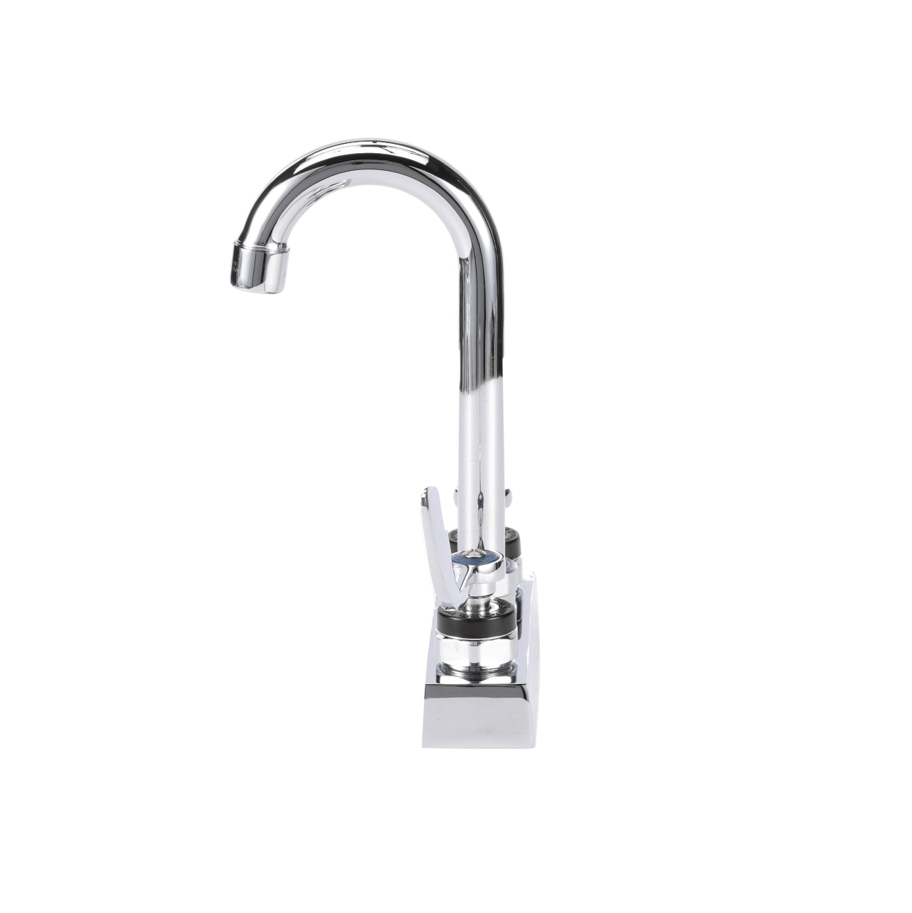 Encore 4" OC Deck Mount Faucet Ceramic Valves with 3-1/2" Rigid Gooseneck Spout with 4" Wrist Blade Handles