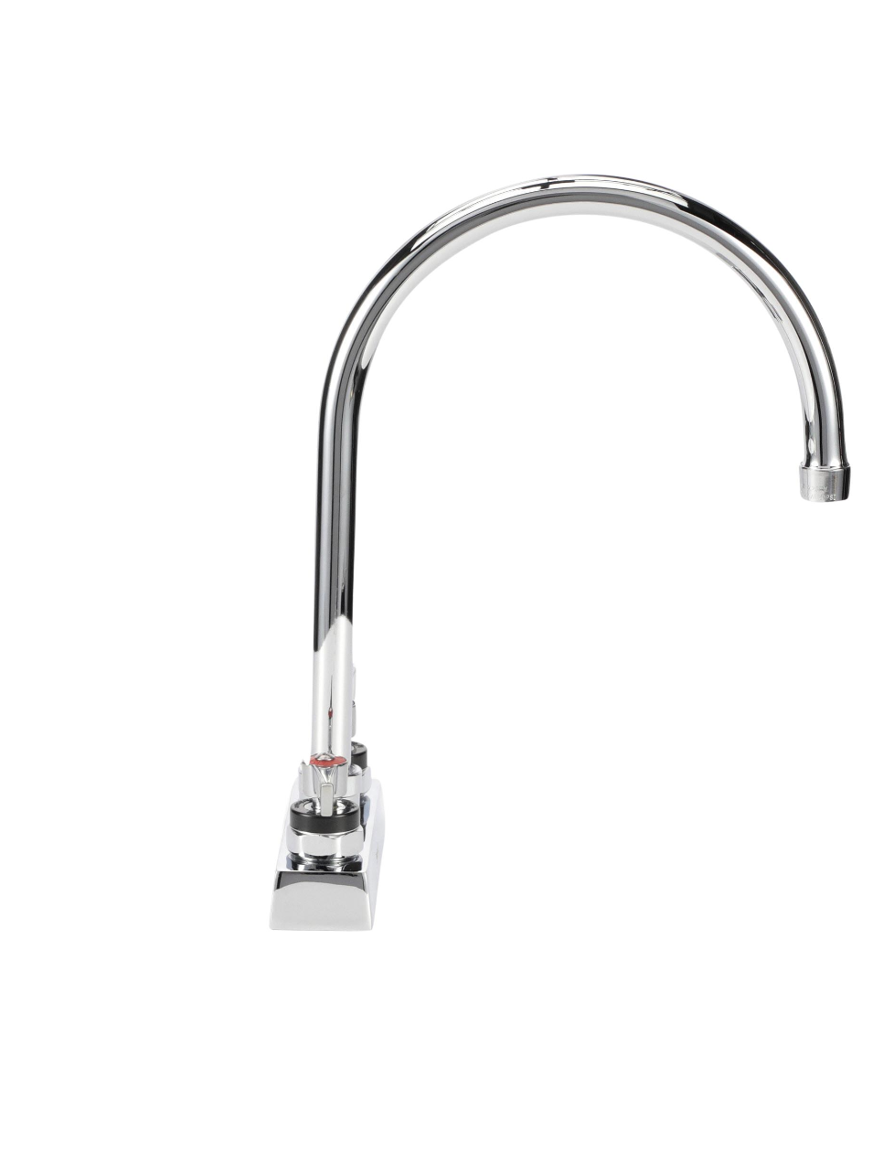 Encore 4" OC Deck Mount Faucet Ceramic Valves with 8-1/2" Rigid Gooseneck Spout