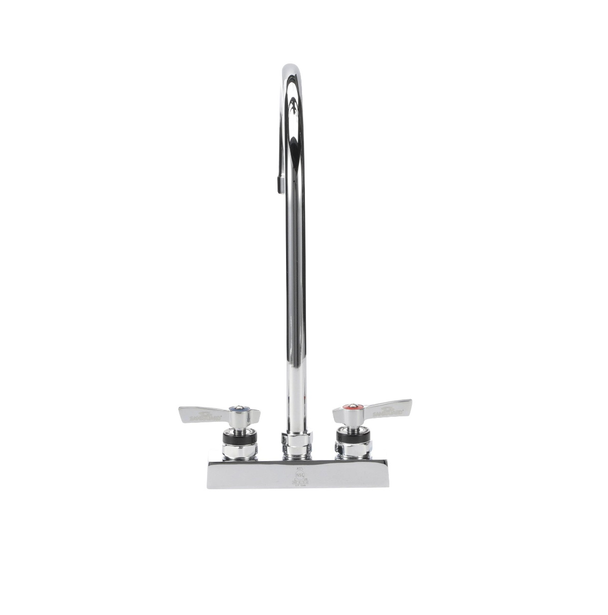 Encore 4" OC Deck Mount Faucet Ceramic Valves with 8-1/2" Swivel Gooseneck Spout